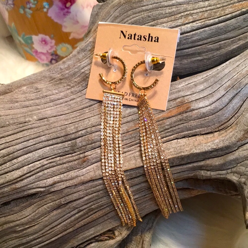 🎀Natasha® Rose Golden Long earrings🎀
